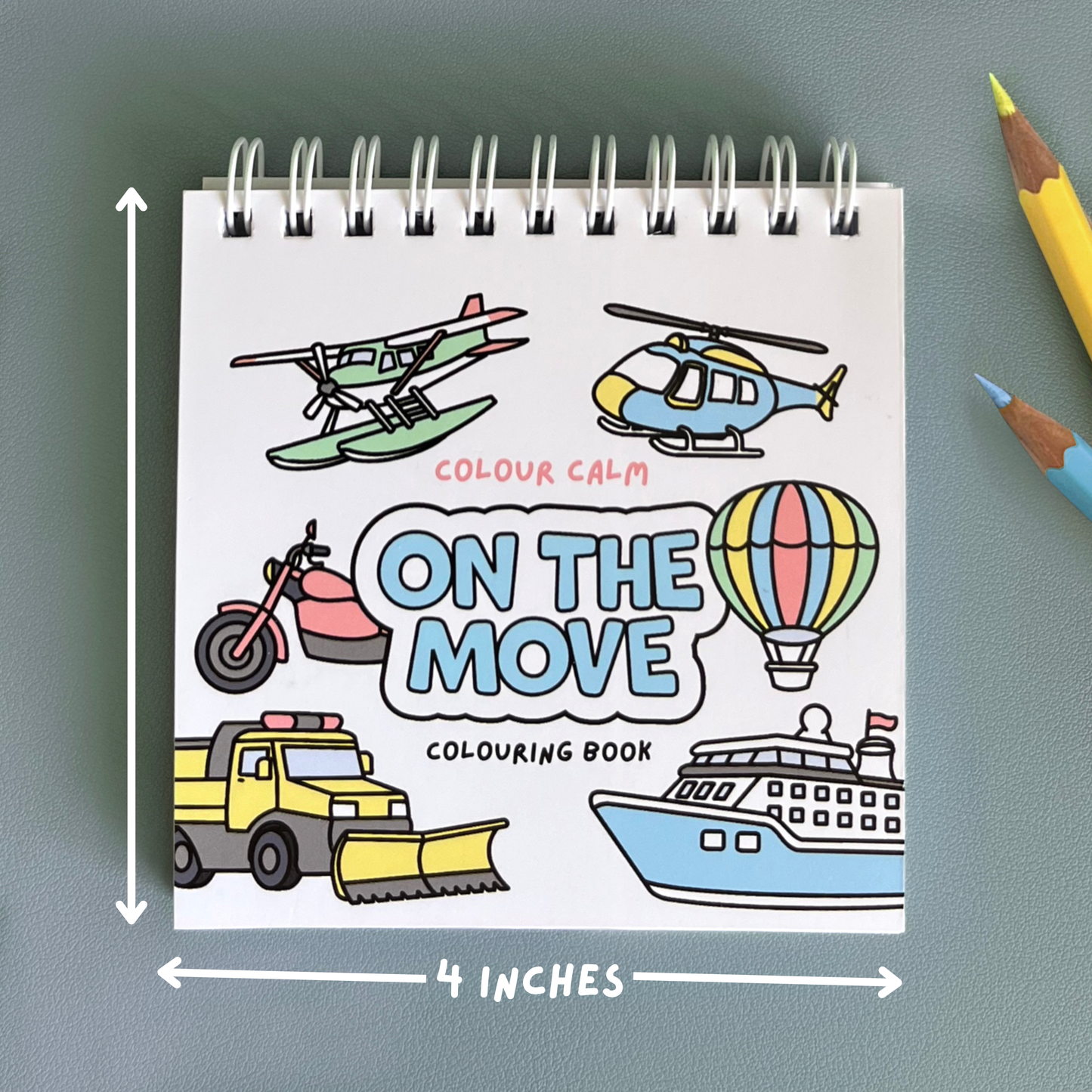 On The Move Pocket-Sized Colouring Book