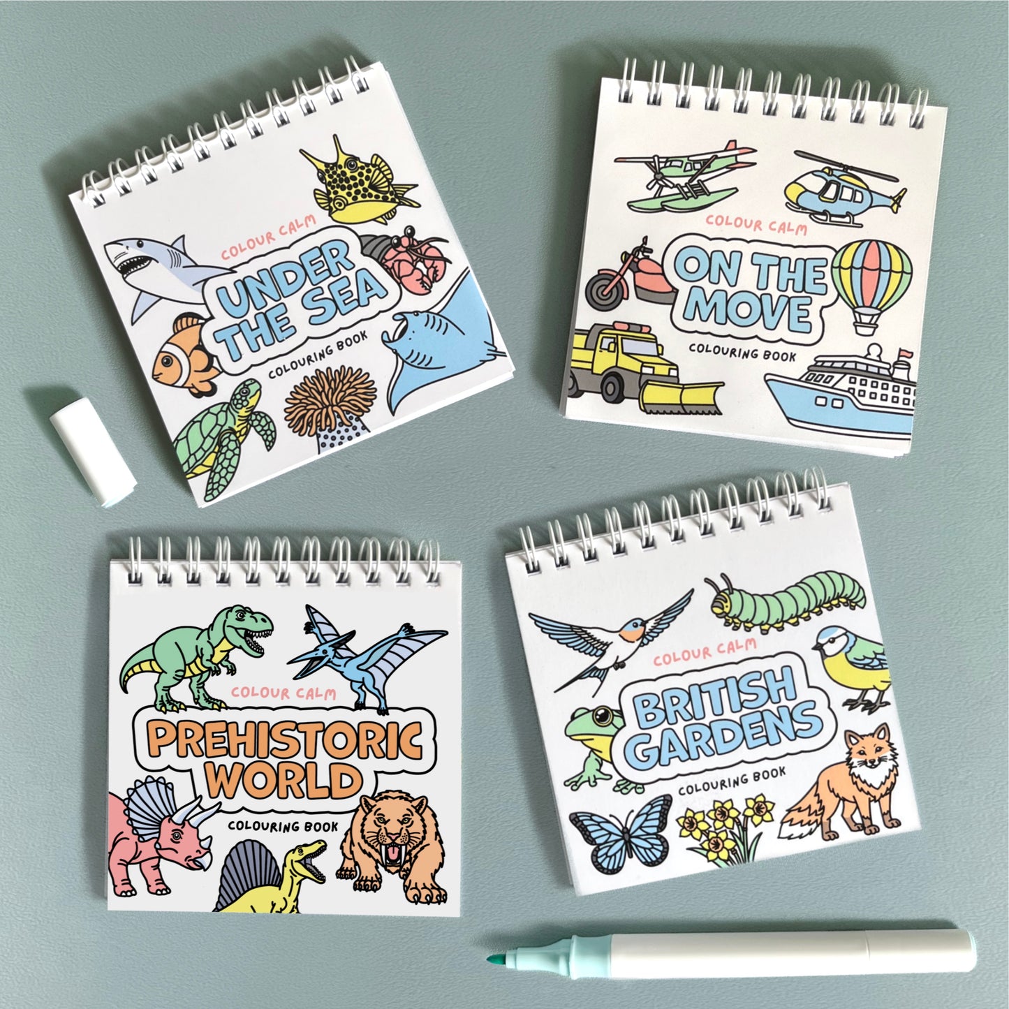 The Complete Set: Four Pocket-Sized Colouring Book Bundle