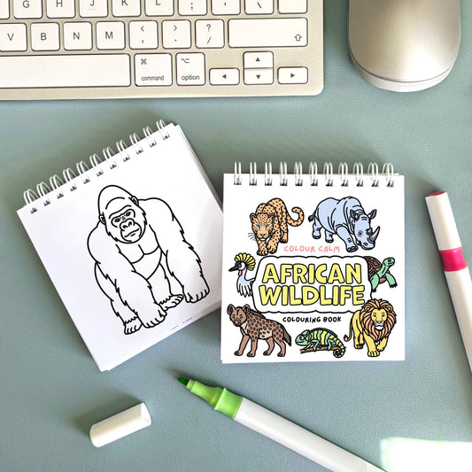African Wildife Pocket-Sized Colouring Book